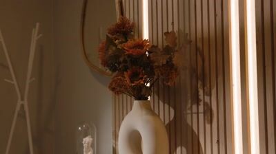 Profil MDF 3D Latt LED pepper oak fond noir - 20 x 41/54 x 2500mm - AJ TIMBER