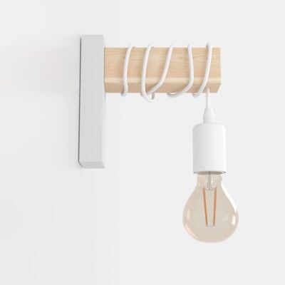 Applique murale E27 Townshend blanc et bois 10W - EGLO