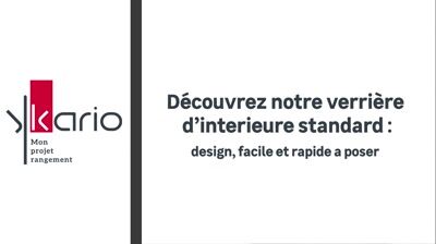 Verrière Louvre Profil Noir Sablé Vitrage Verre Clair L. 865 mm x H. 1125mm YKARIO