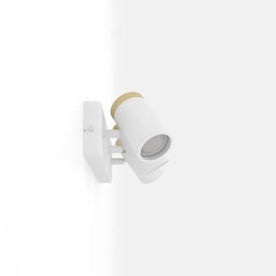 Réglette 3 spots salle de bains GU10 Consuma blanc et bois IP44 9W - EGLO