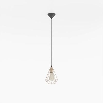 Suspension cuivre et noir E27 60W Ø17,5 cm TARBES - EGLO